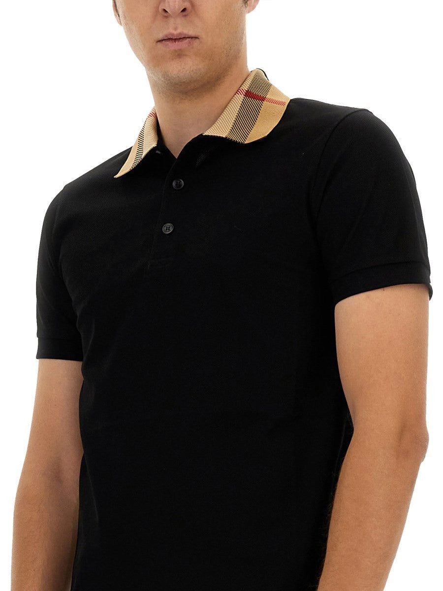 Burberry Men's Cotton Polo Black, view 4