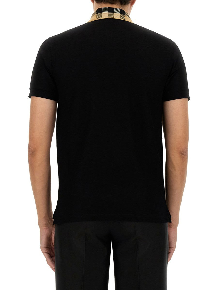 Burberry Men's Cotton Polo Black, view 3