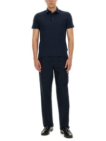 Aspesi Men's Cotton Polo Blue Aspesi