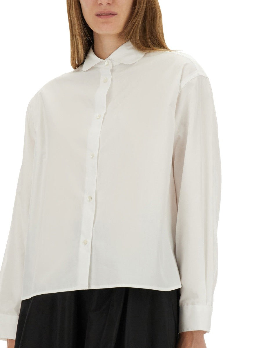Aspesi Women's Cotton Poplin Boxy Shirt White Aspesi