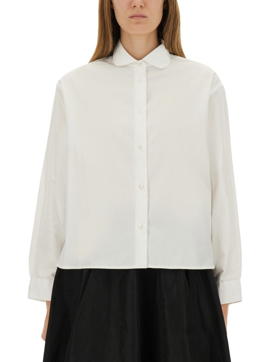 Aspesi Women's Cotton Poplin Boxy Shirt White Aspesi