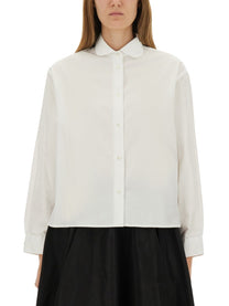 Aspesi Women's Cotton Poplin Boxy Shirt White Aspesi