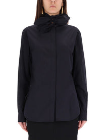 Moschino Women's Cotton Poplin Jacquard Shirt Black