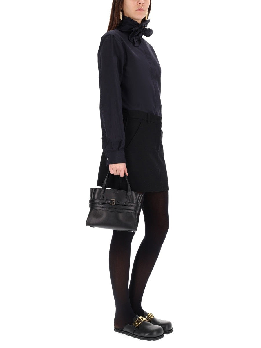 Moschino Women's Cotton Poplin Jacquard Shirt Black