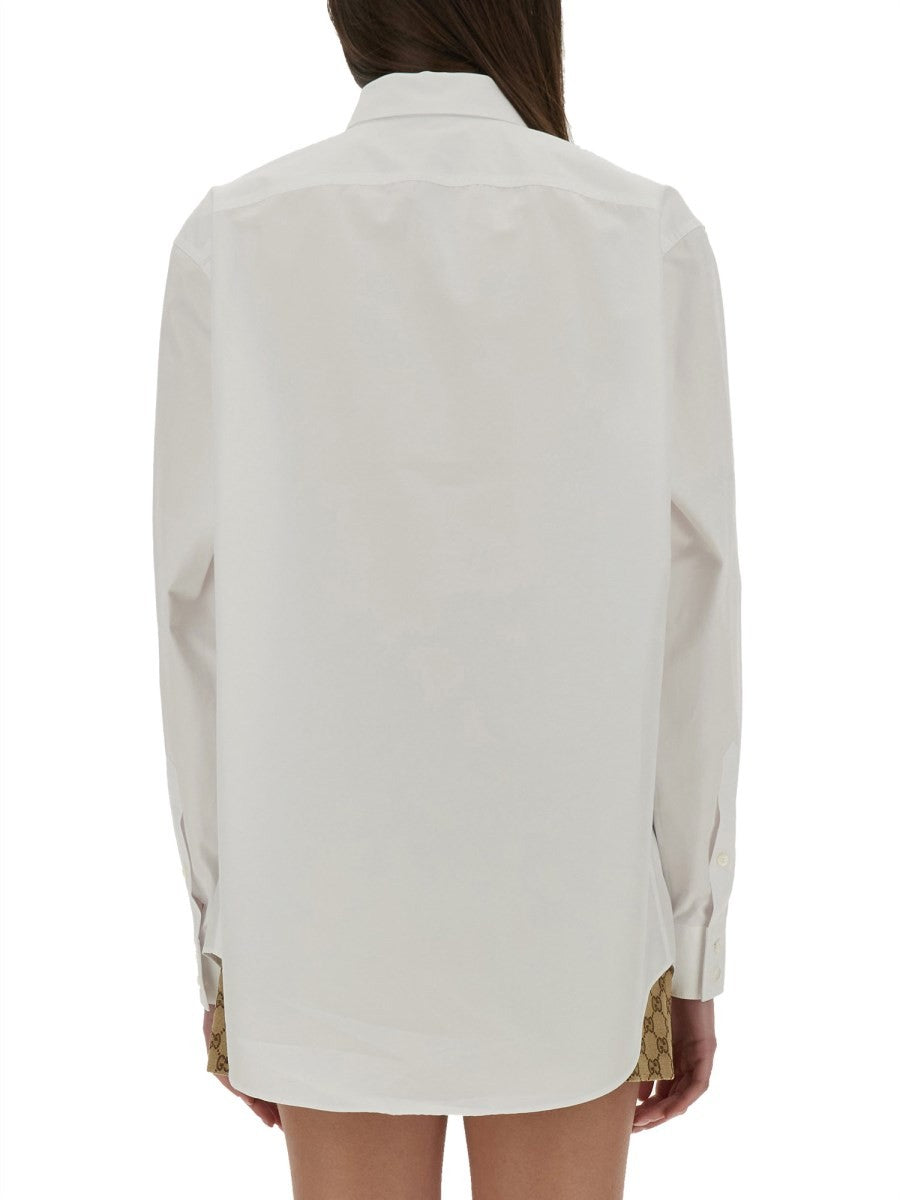 Gucci Women's Cotton Poplin Shirt White, view 3