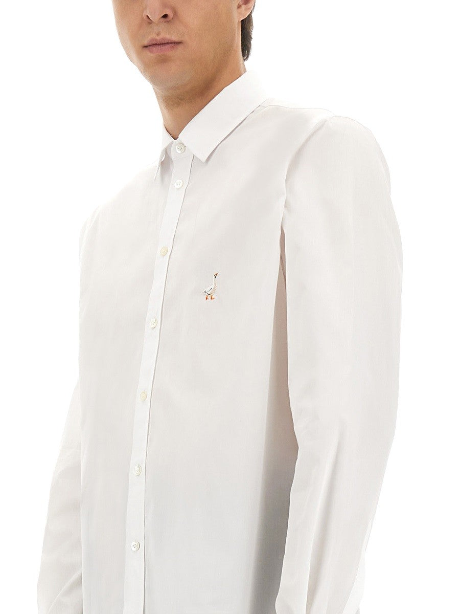 Moschino Men's Cotton Poplin Shirt White