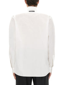 Moschino Men's Cotton Poplin Shirt White