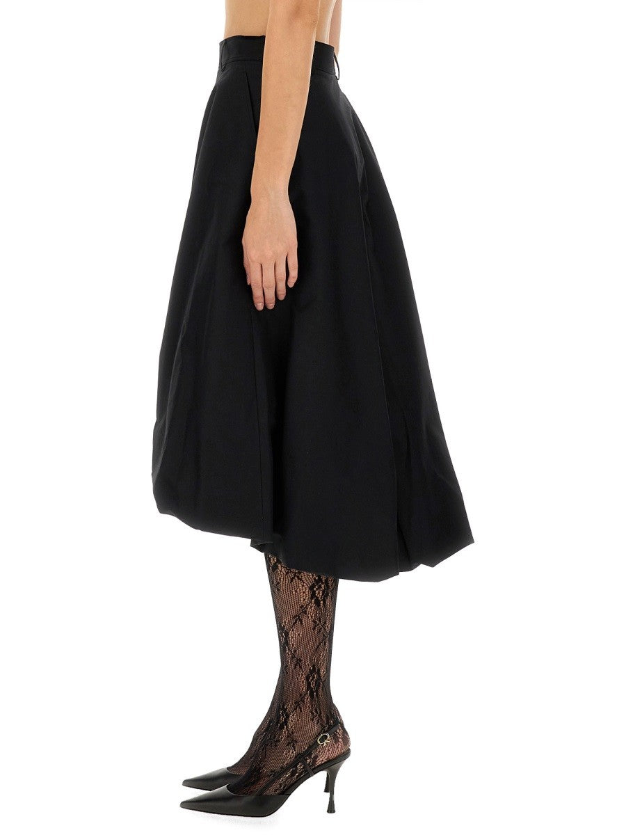 Moschino Women's Cotton Poplin Skirt Black, view 4