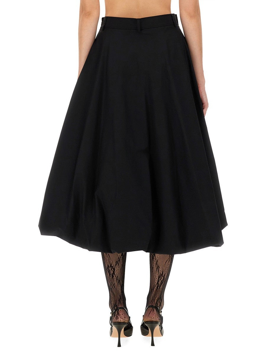 Moschino Women's Cotton Poplin Skirt Black, view 3
