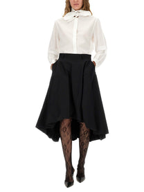 Moschino Women's Cotton Poplin Skirt Black