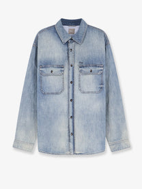 Dior Men's Cotton Shirt Jacket Blue