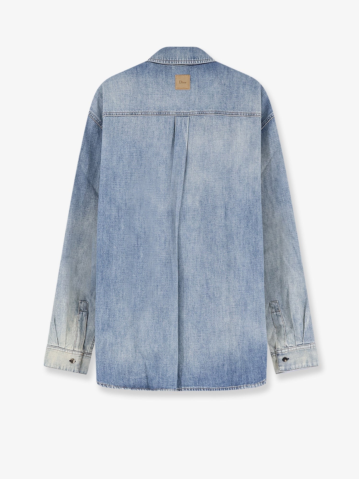 Dior Men's Cotton Shirt Jacket Blue