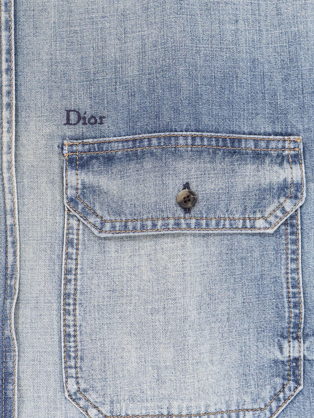 Dior Men's Cotton Shirt Jacket Blue
