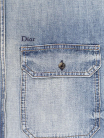 Dior Men's Cotton Shirt Jacket Blue
