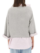 Dries Van Noten Women's Cotton Shirt Sweatshirt Grey, view 3