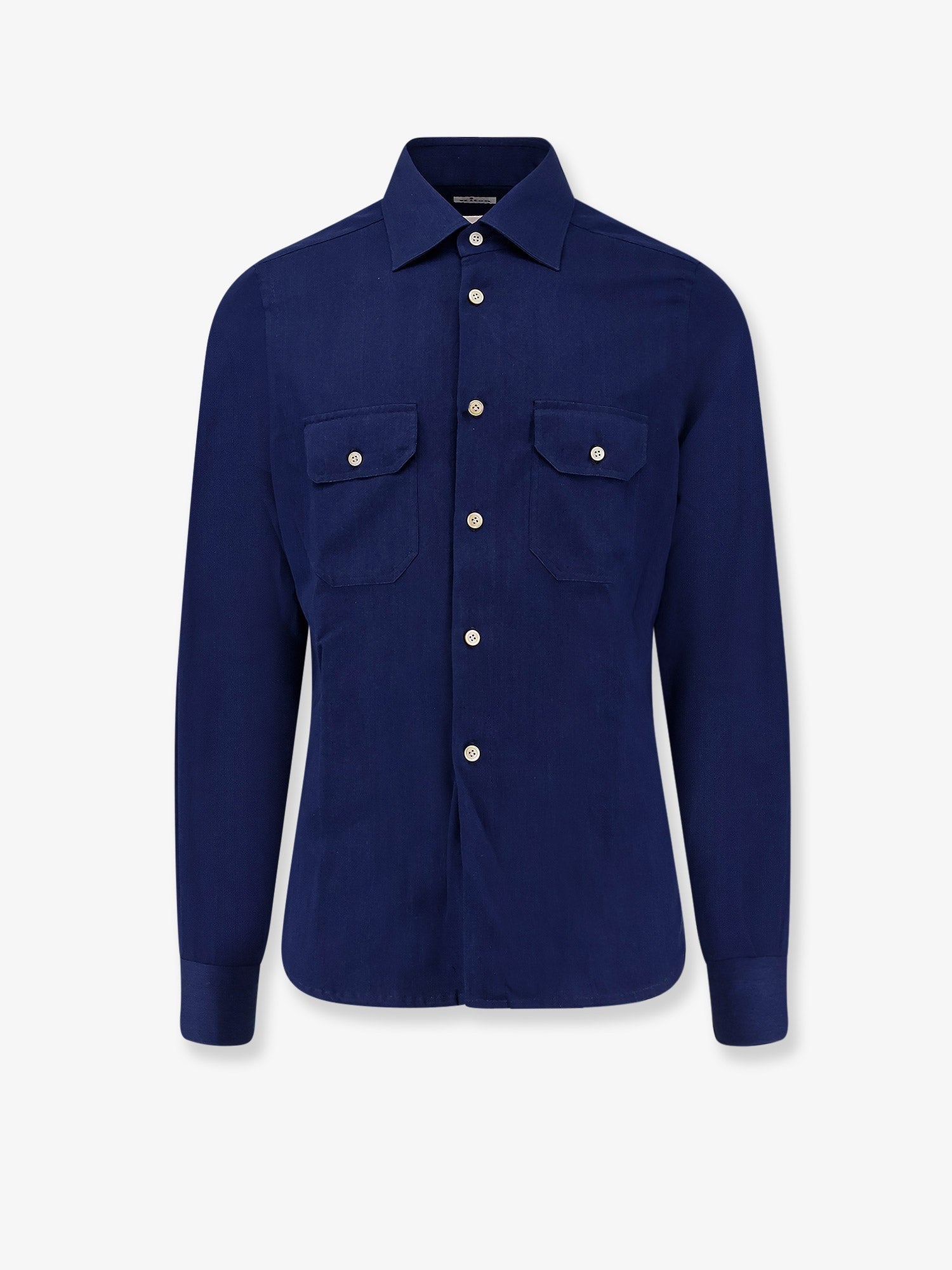 Kiton Men's Cotton Shirt Blue