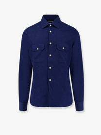 Kiton Men's Cotton Shirt Blue