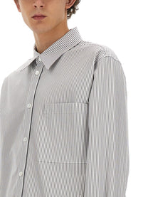 Bottega Veneta Men's Cotton Shirt Grey