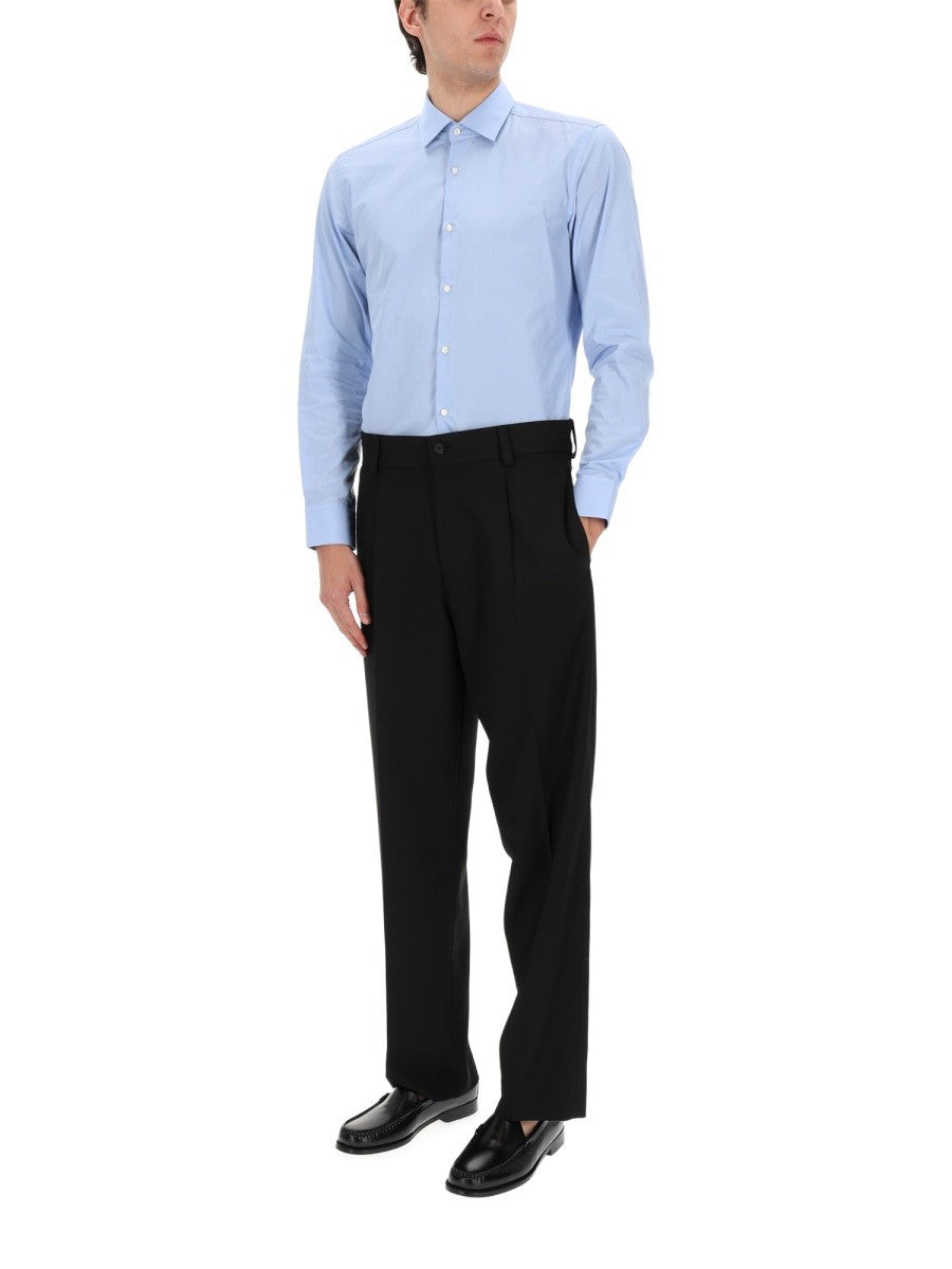 HUGO BOSS Men's Cotton Shirt Blue