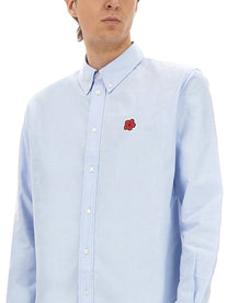 Kenzo Men's Cotton Shirt Blue