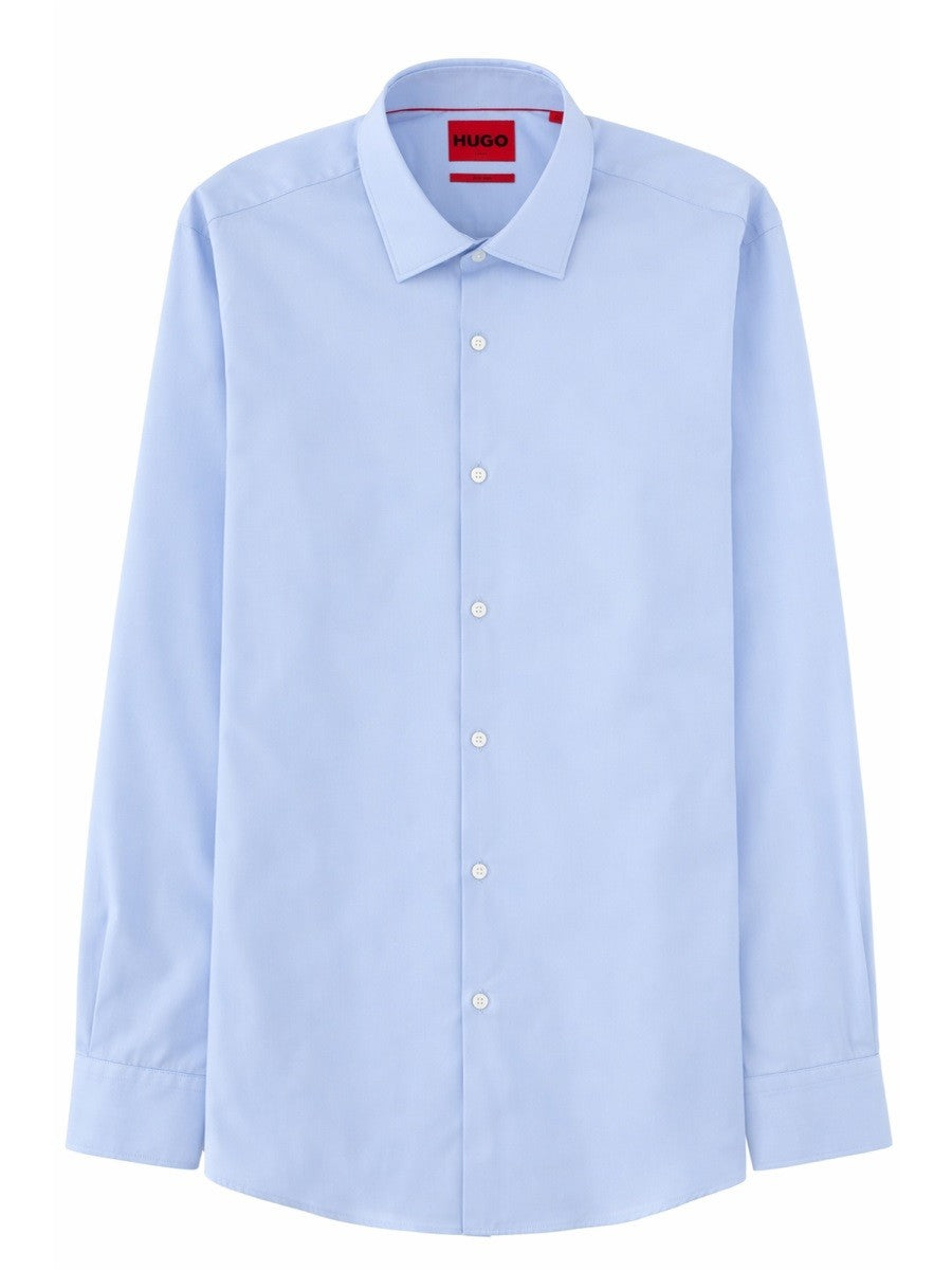 HUGO BOSS Men's Cotton Shirt Blue