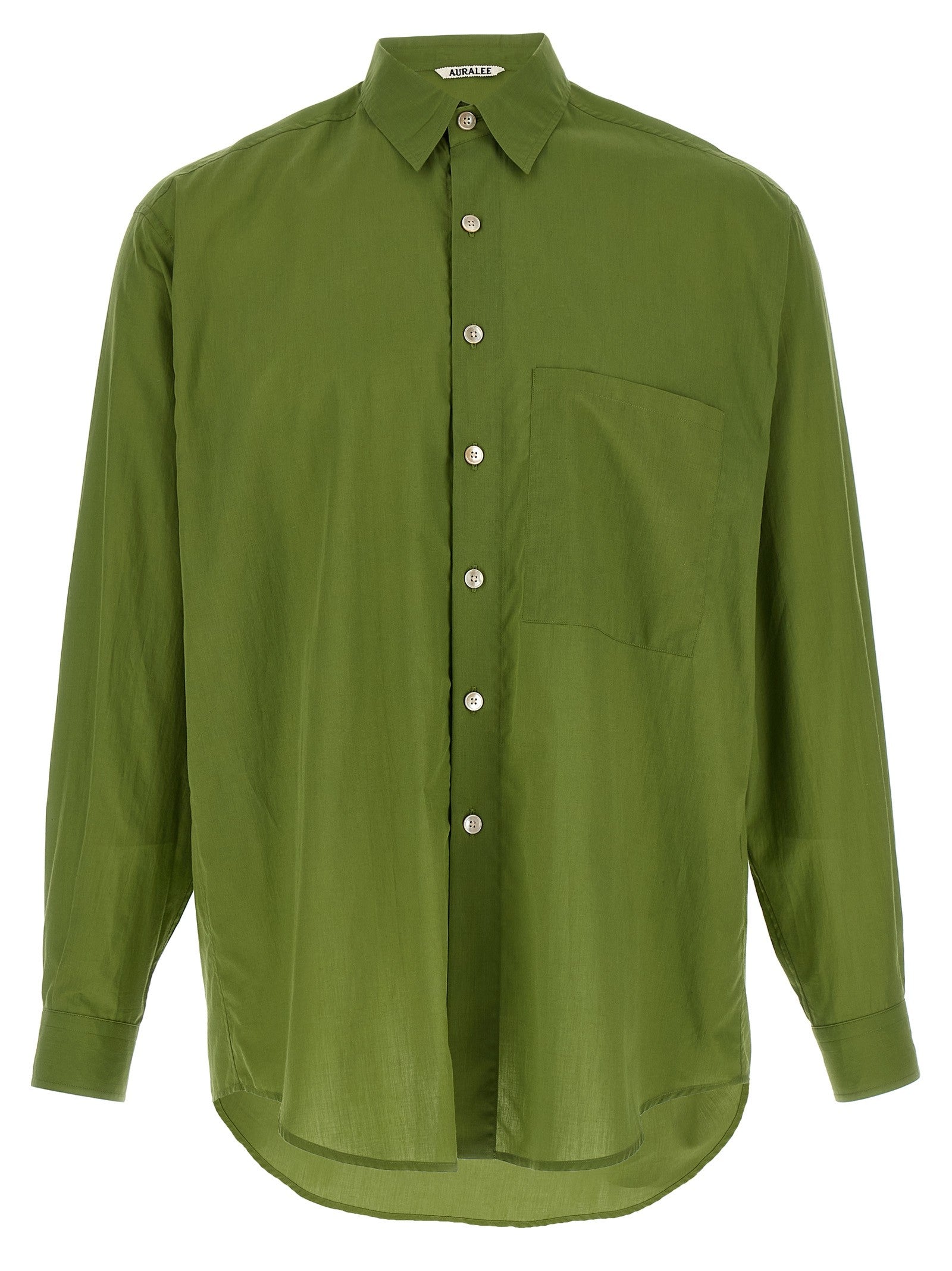 AURALEE Cotton Shirt Green