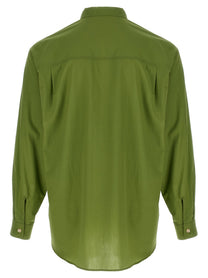 AURALEE Cotton Shirt Green