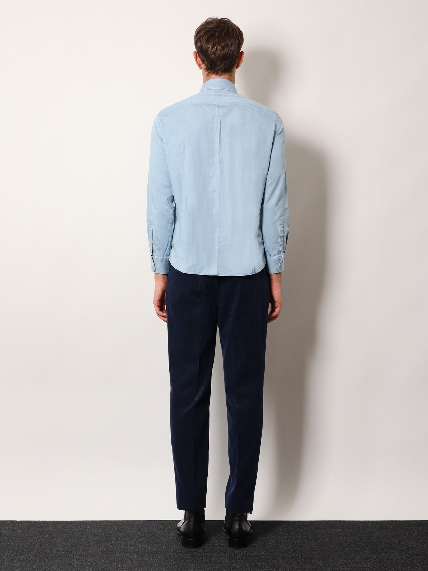 Brunello Cucinelli Men's Cotton Shirt Blue