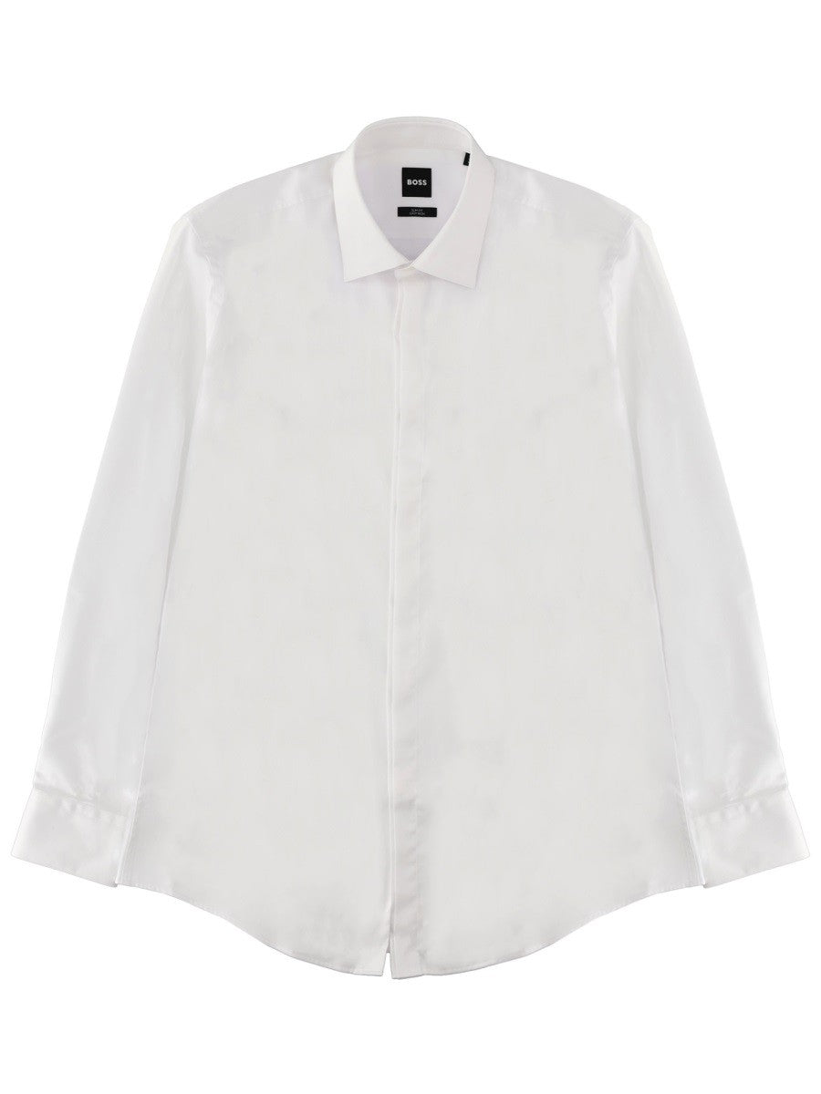 BOSS Men's Cotton Shirt White