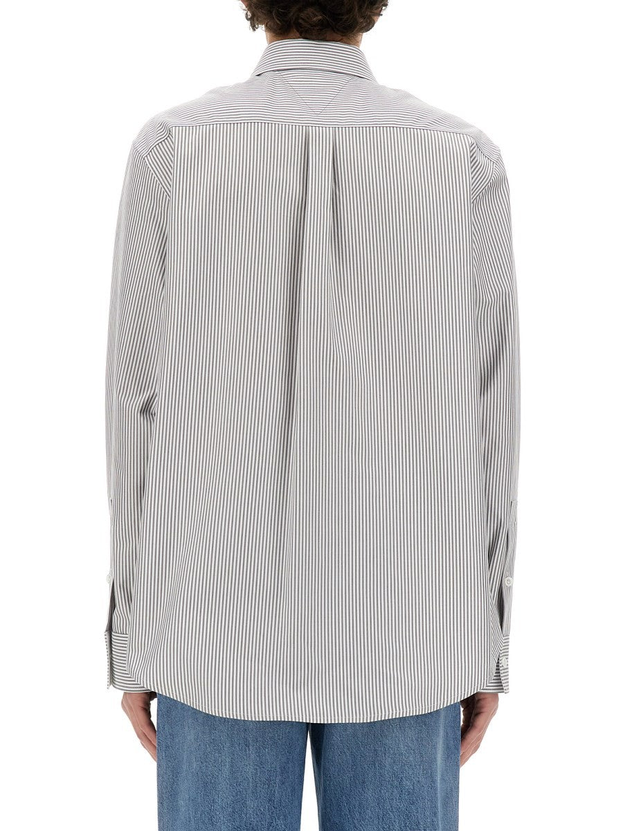 Bottega Veneta Men's Cotton Shirt Grey
