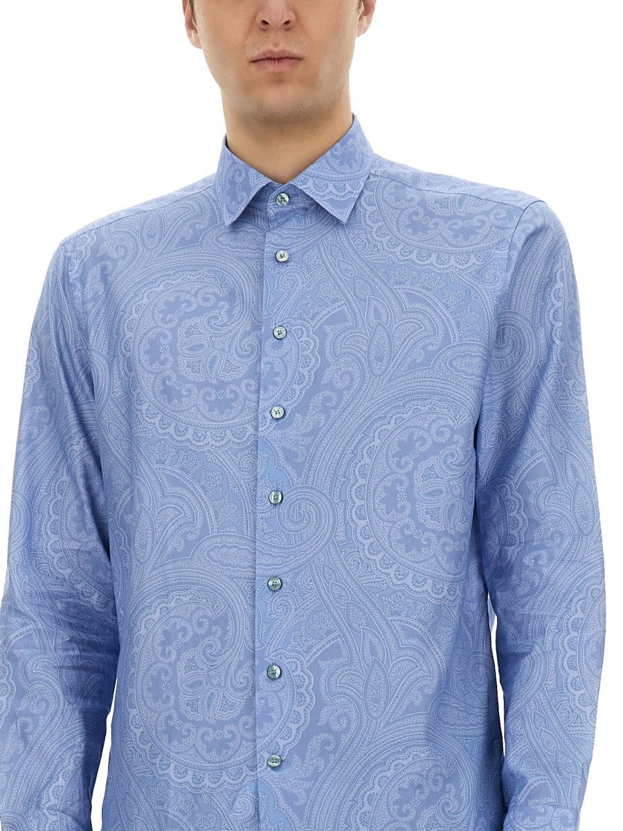 Etro Men's Cotton Shirt Blue