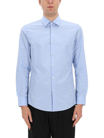 HUGO BOSS Men's Cotton Shirt Blue
