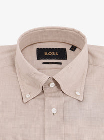 BOSS Men's Cotton Shirt Beige