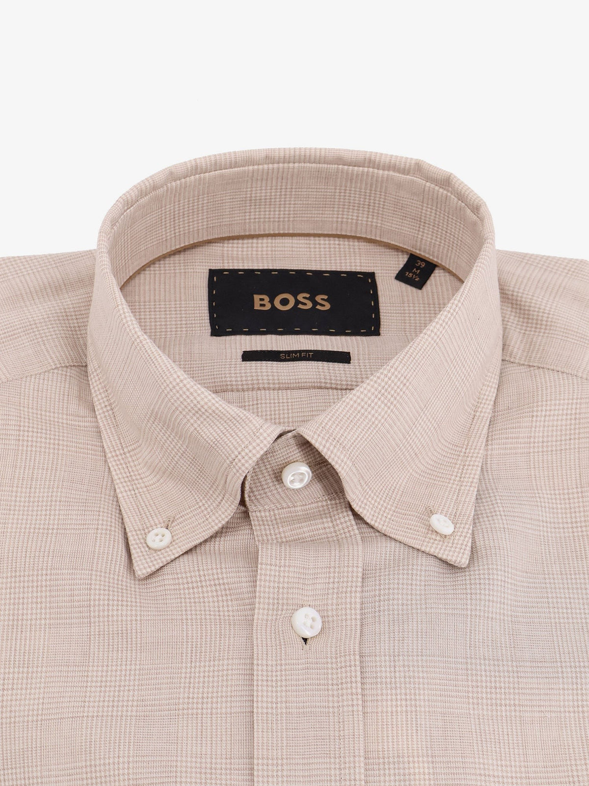 BOSS Men's Cotton Shirt Beige