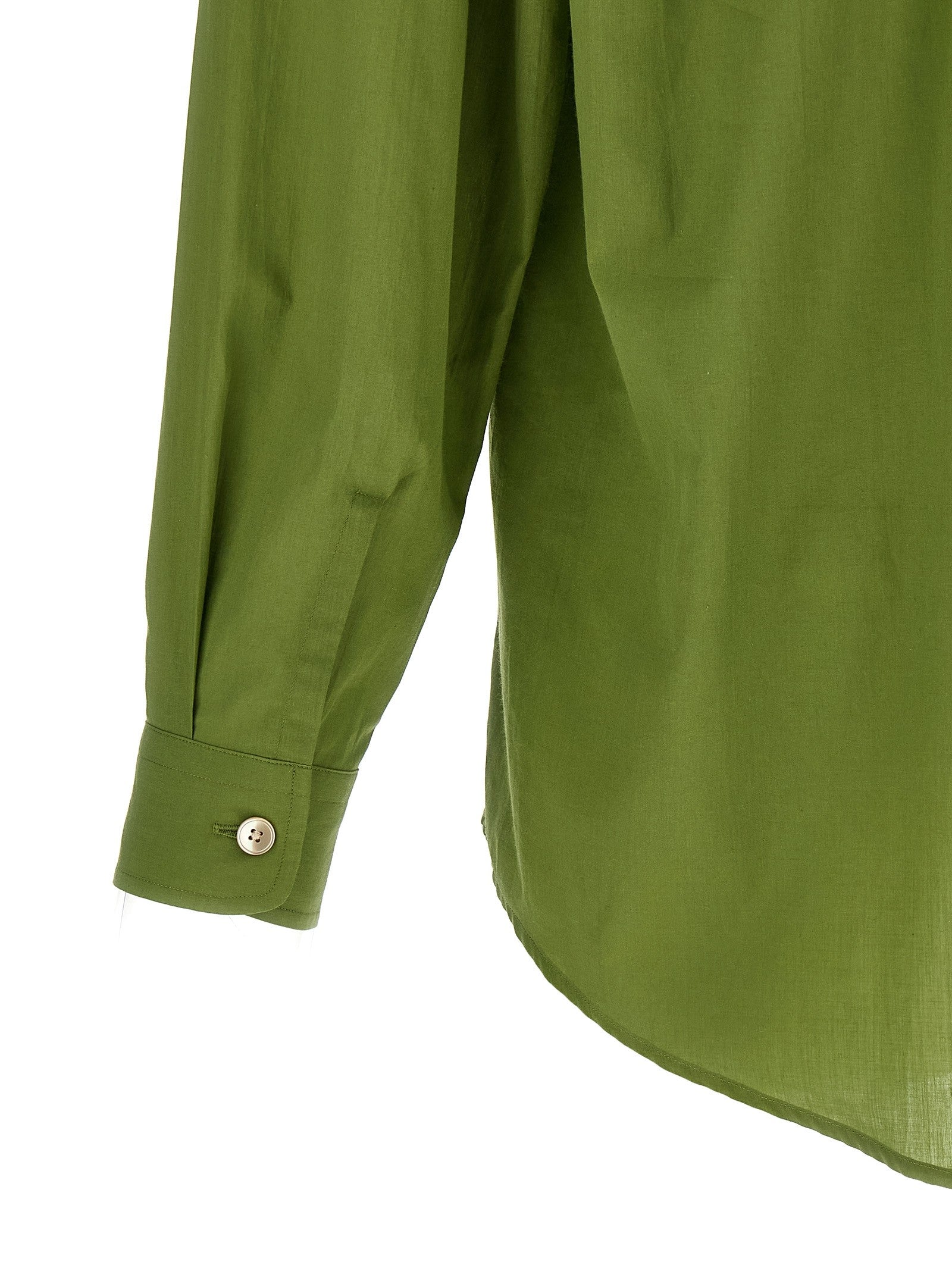 AURALEE Cotton Shirt Green