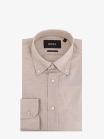 BOSS Men's Cotton Shirt Beige