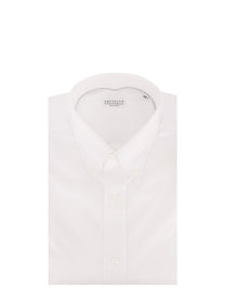 Brunello Cucinelli Men's Cotton Shirt White, view 4