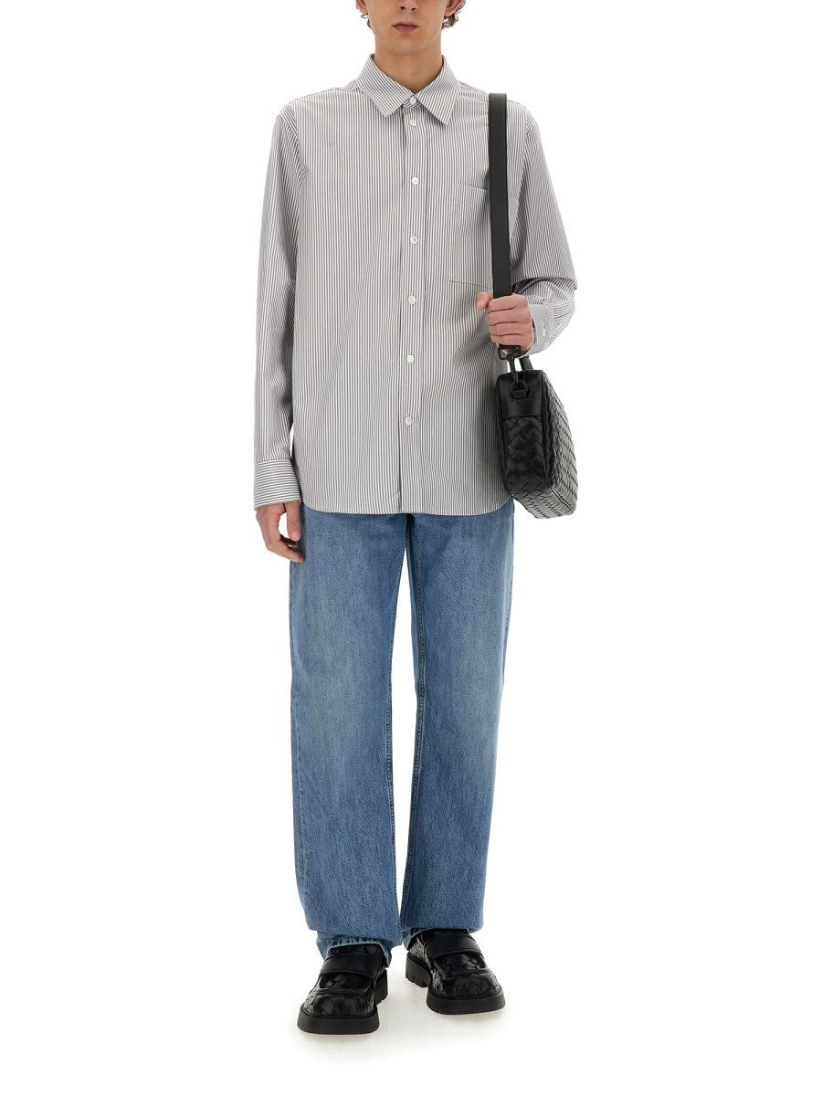 Bottega Veneta Men's Cotton Shirt Grey