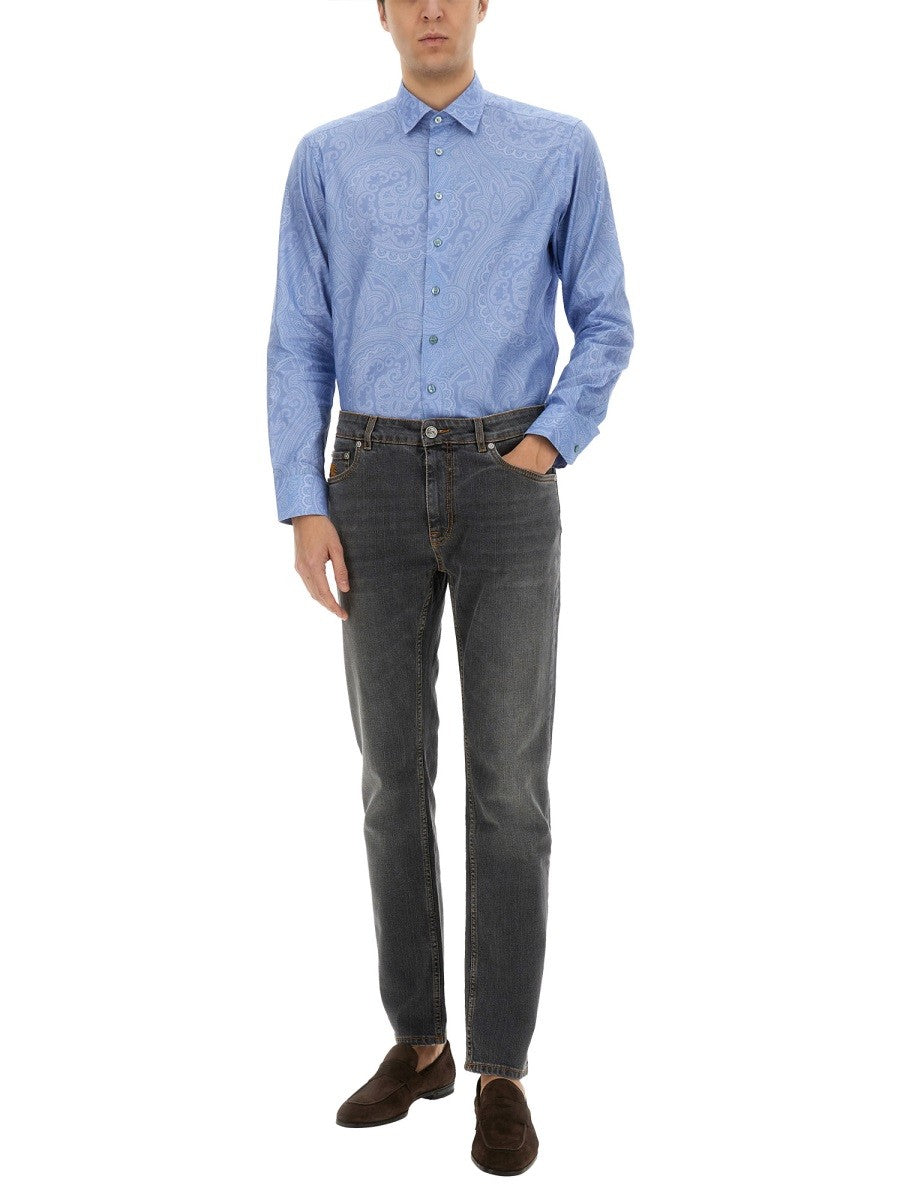 Etro Men's Cotton Shirt Blue