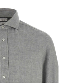 Brunello Cucinelli Cotton Shirt Grey