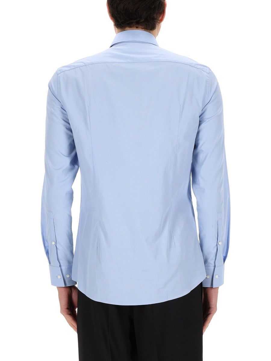 HUGO BOSS Men's Cotton Shirt Blue