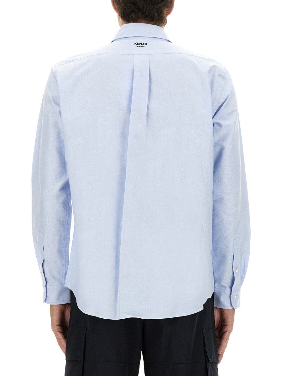 Kenzo Men's Cotton Shirt Blue