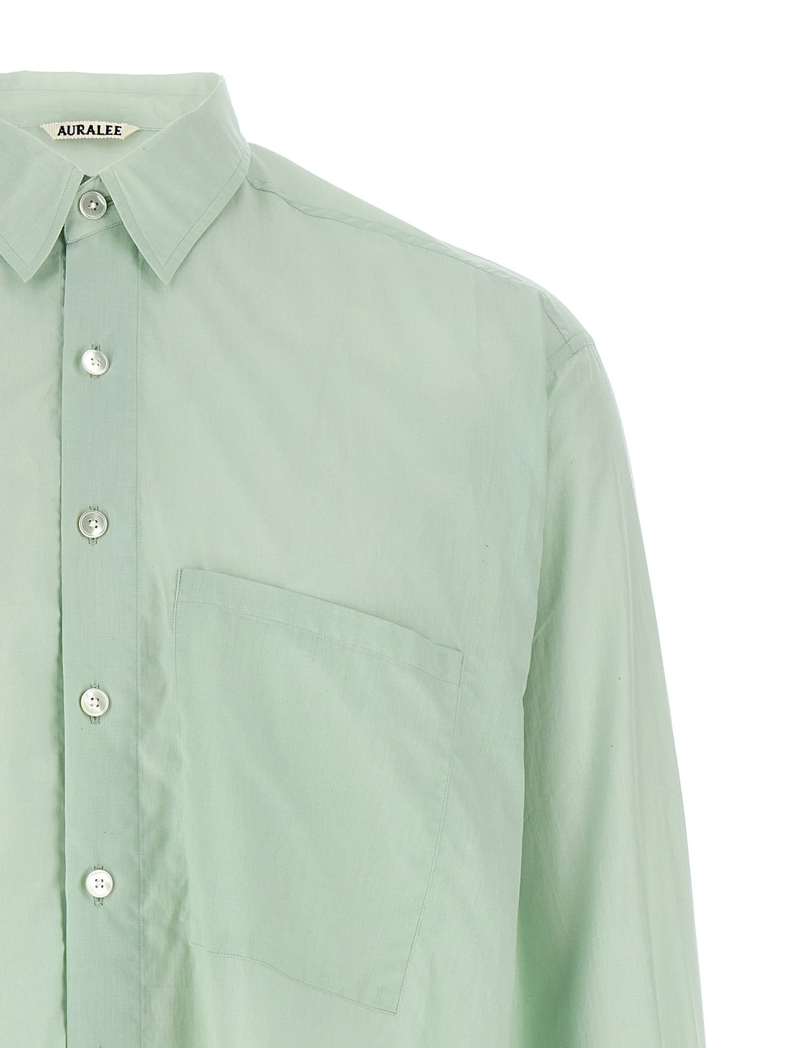 Auralee Cotton Shirt Green