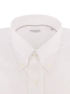 Brunello Cucinelli Men's Cotton Shirt White, view 5
