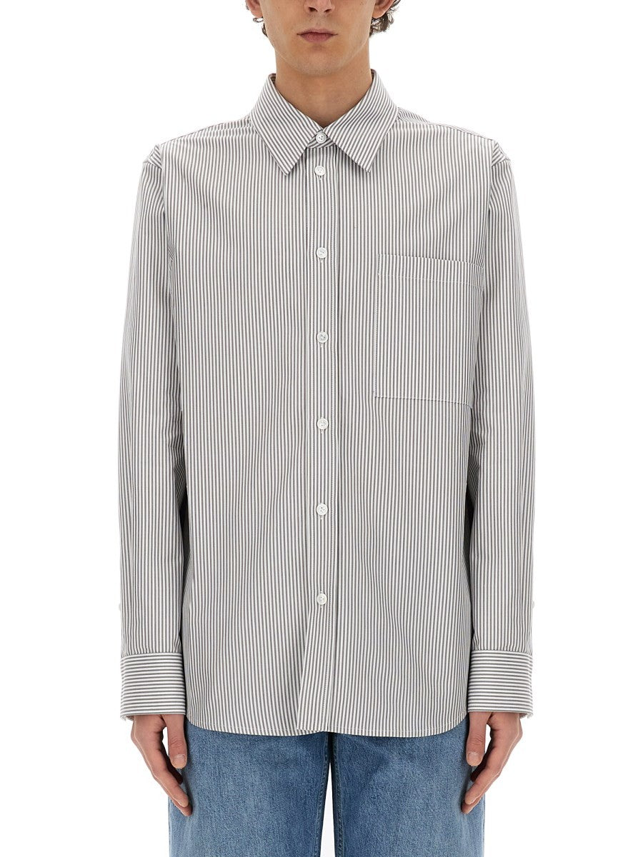 Bottega Veneta Men's Cotton Shirt Grey