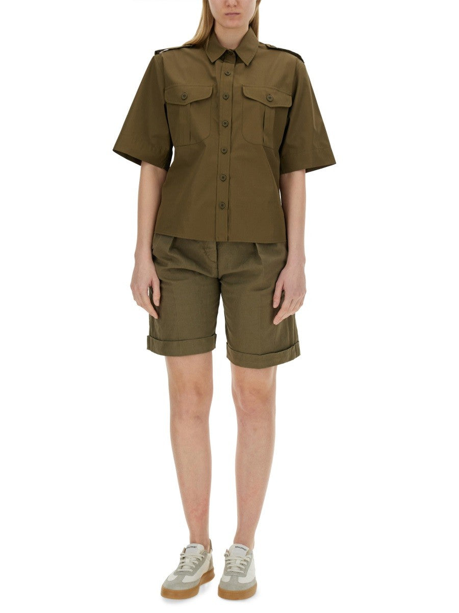 ASPESI Women's Cotton Shirt Green ASPESI