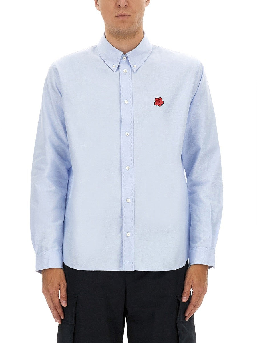 Kenzo Men's Cotton Shirt Blue