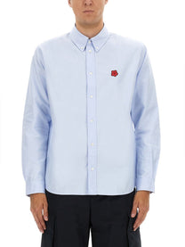Kenzo Men's Cotton Shirt Blue