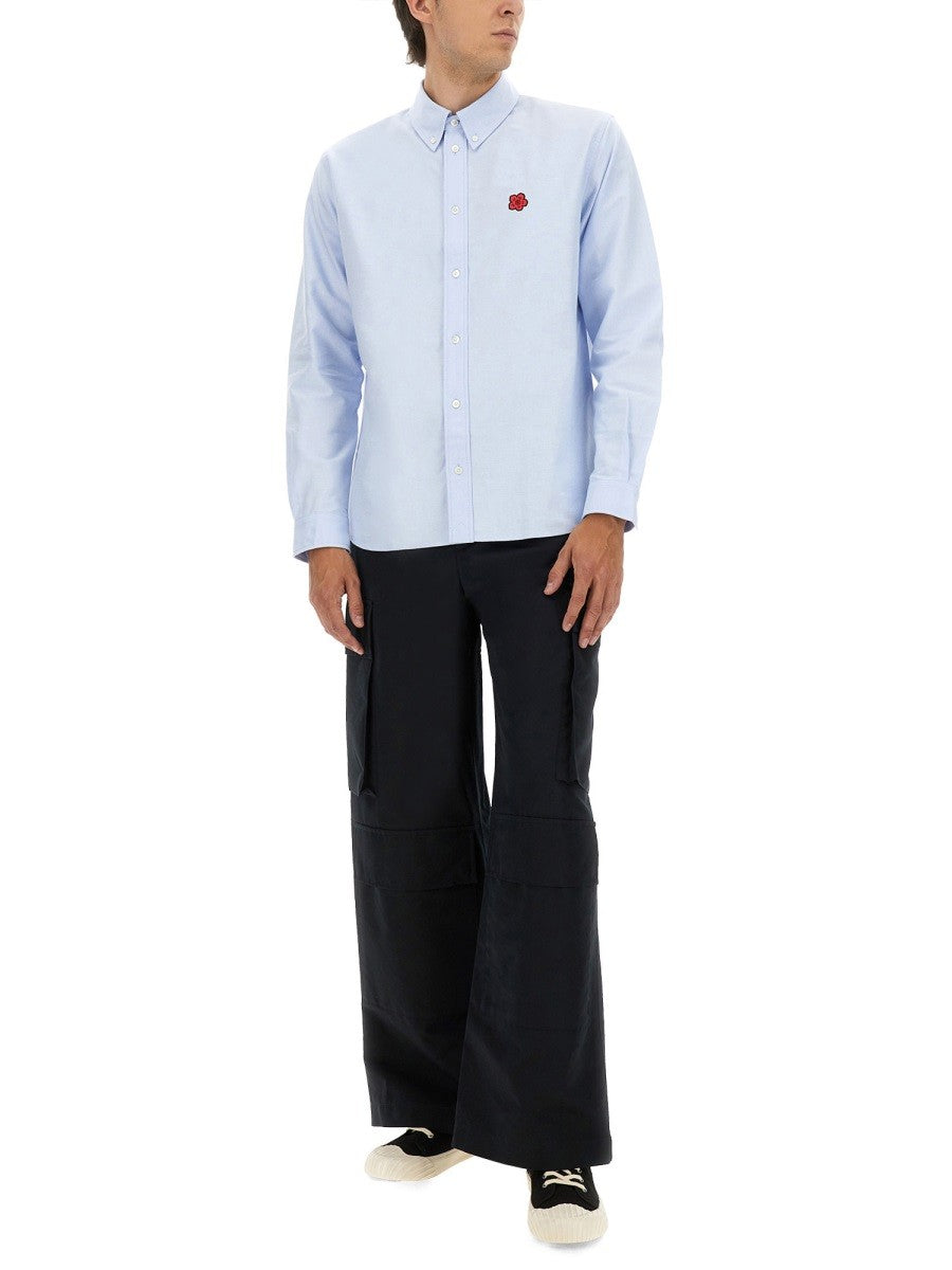 Kenzo Men's Cotton Shirt Blue