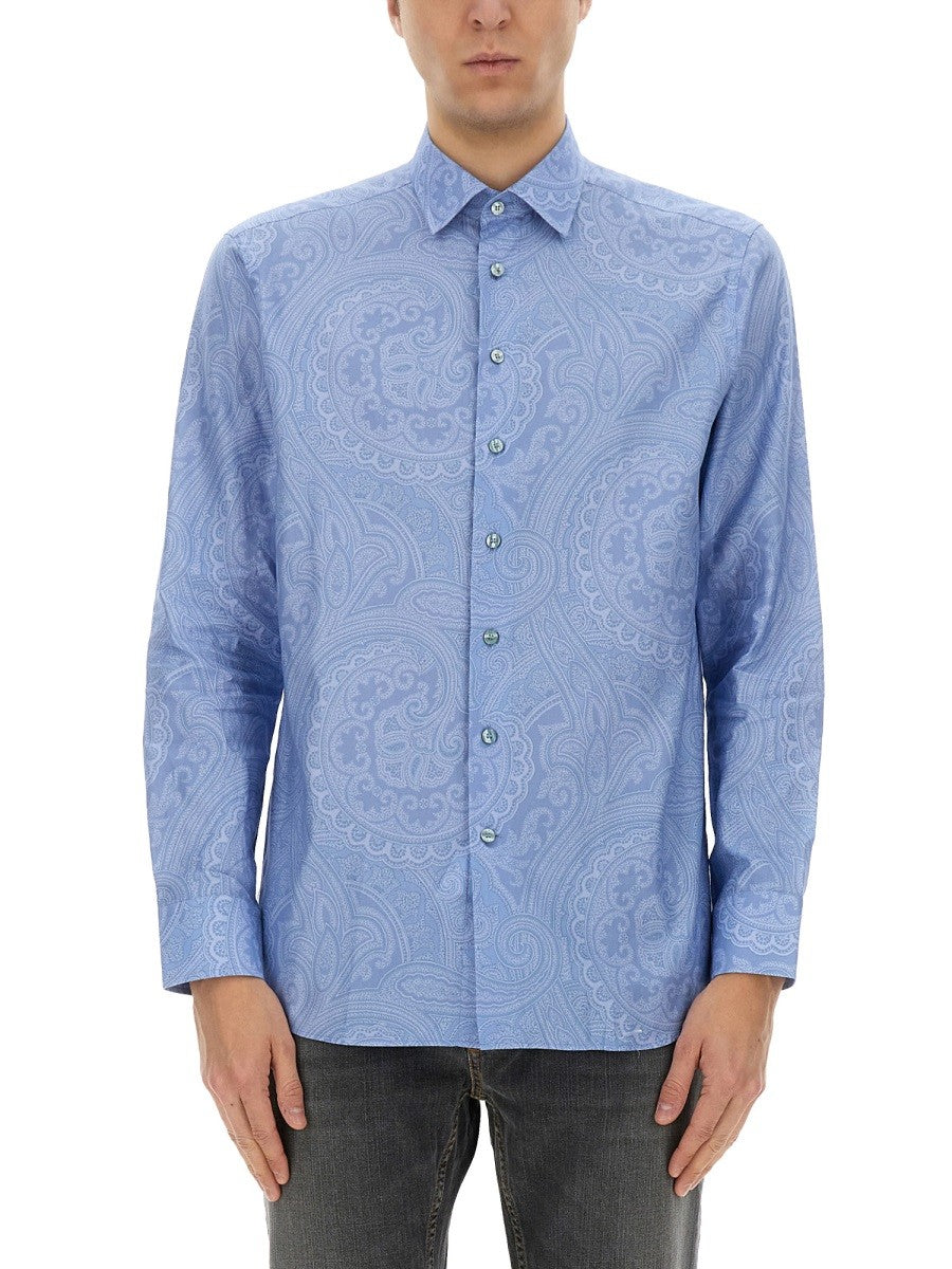 Etro Men's Cotton Shirt Blue
